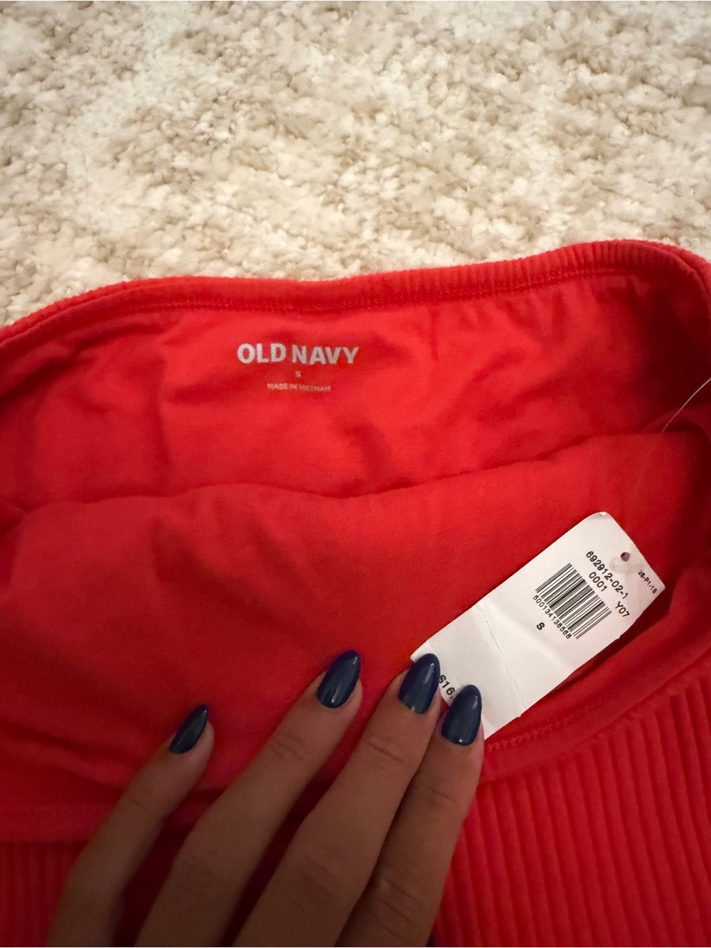 Old Navy Red Ribbed Tube Top - Picture 2 of 2
